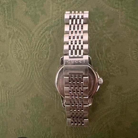 Stainless steel GUCCI watch w/ date Diamonds Timeless Collection Mother of Pearl - Picture 2 of 13